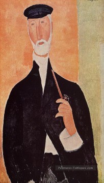 homme avec une pipe le notaire de nice 1918 Amedeo Modigliani Peinture à l'huile